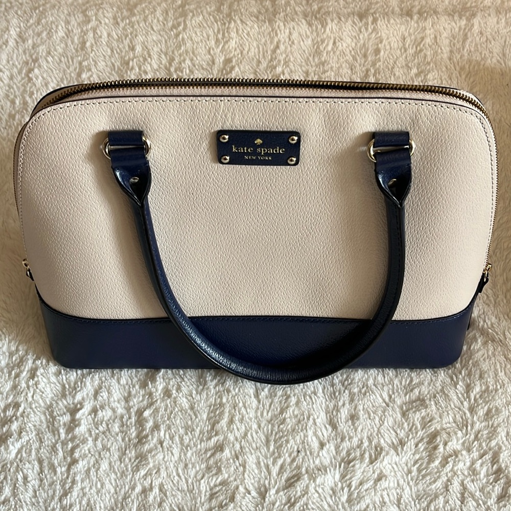 KATE SPADE Navy & Pebble Satchel Bag 💼